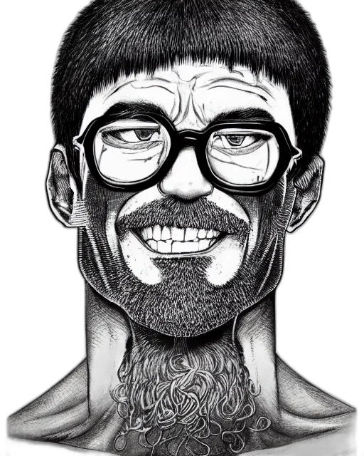 face, hair, staff, creature transparent PNG cut-out