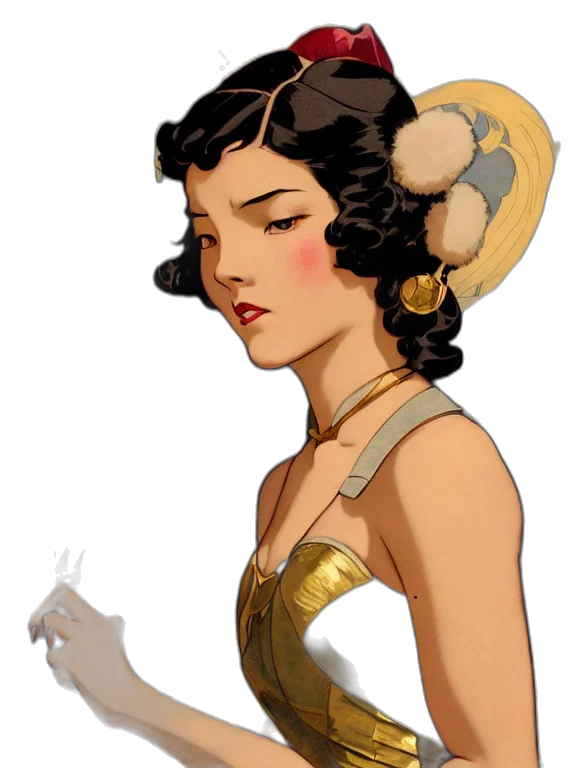 crown, dress, jewelry, staff transparent PNG cut-out