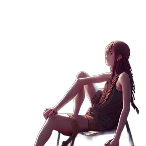 dress, creature, hair, robot transparent PNG cut-out