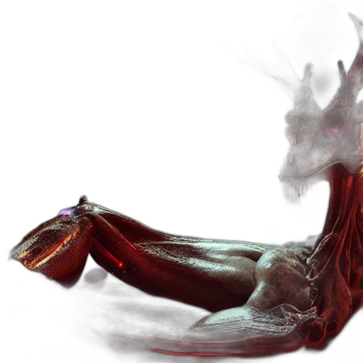 dragon, creature, mask, weapon transparent PNG cut-out