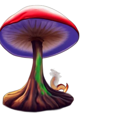 umbrella, crown, hat, tree, concept art, 3d render, pixel art, fantasy art transparent PNG cut-out