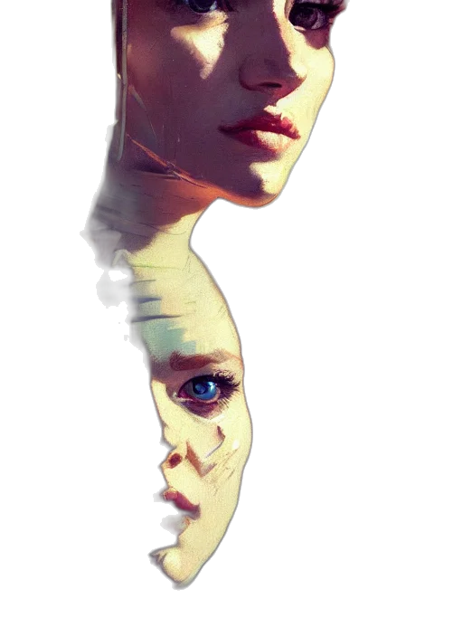 face, mask, robot, creature transparent PNG cut-out