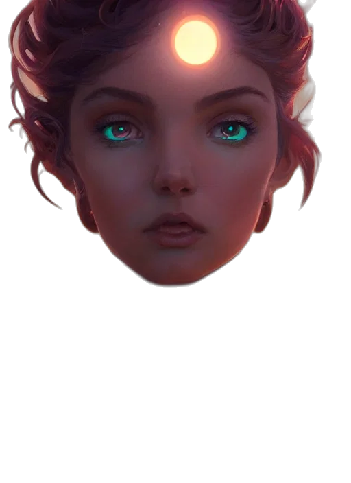 face, mask, creature, crown, concept art, fantasy art, photorealistic, 3d render transparent PNG cut-out