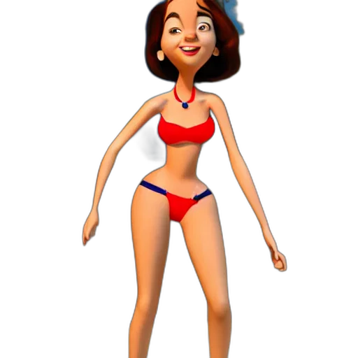 dress, staff, 3d render, cartoon transparent PNG cut-out