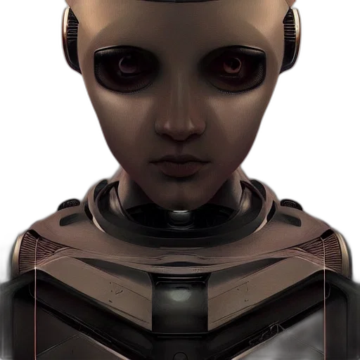 robot, face, mask, concept art transparent PNG cut-out