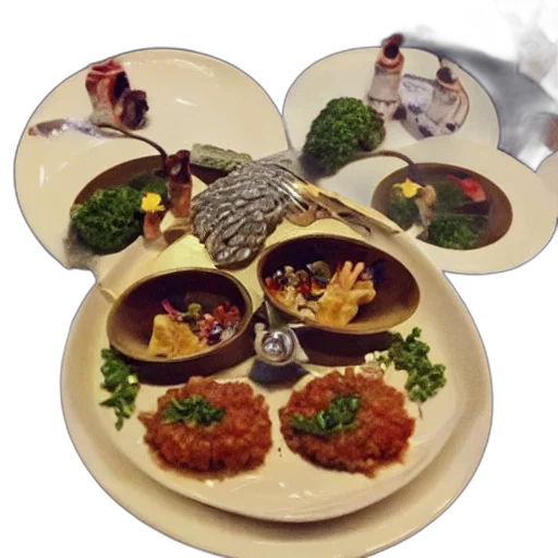 food, 3d render, outer space, fancy, dinner, different, planet transparent PNG cut-out