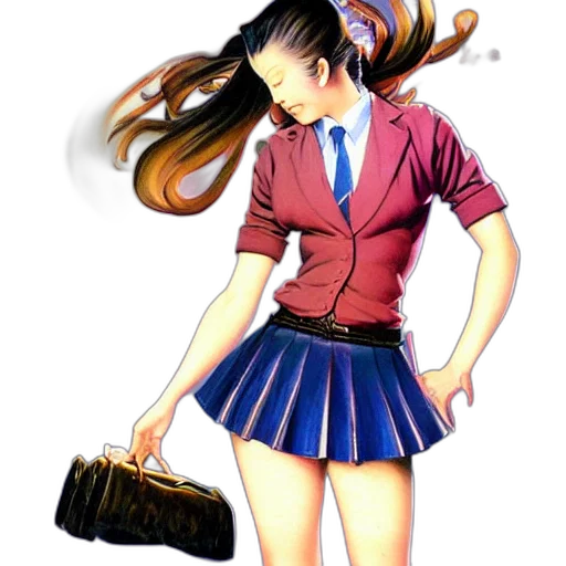 staff, dress, weapon, hair transparent PNG cut-out