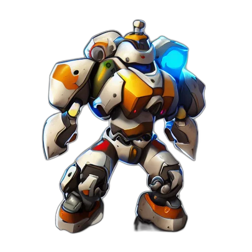 robot, weapon, concept art, pixel art transparent PNG cut-out