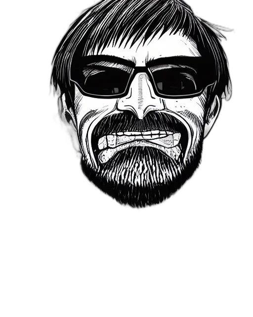 face, mask, cartoon, comic book art transparent PNG cut-out