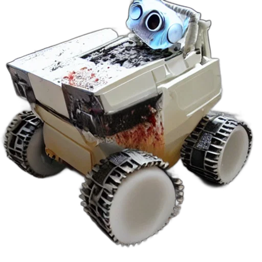 robot, car, concept art, cyberpunk, 3d render, outer space, real, life transparent PNG cut-out