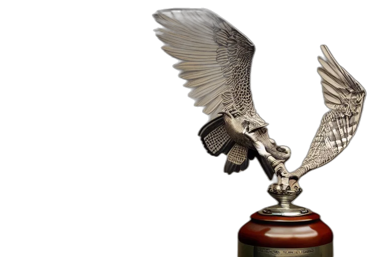 3d render, photorealistic, trophy, flying transparent PNG cut-out