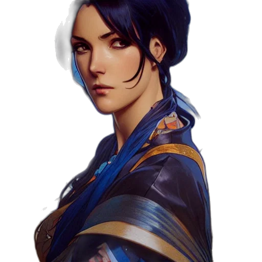face, staff, jacket, dragon transparent PNG cut-out