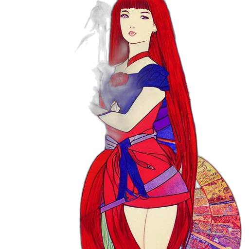 dress, fantasy art, concept art, pixel art, comic book art, fire, underwater, red transparent PNG cut-out