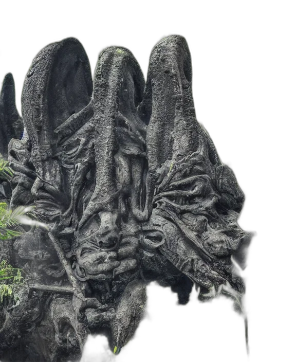 creature, dragon, mask, tree transparent PNG cut-out