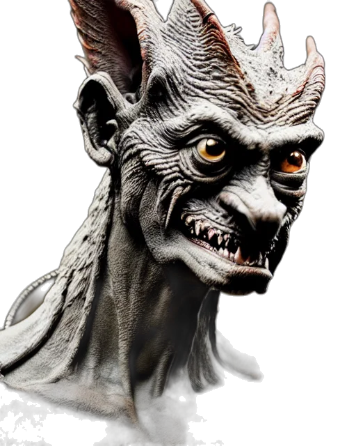 mask, creature, face, staff, concept art, 3d render, photorealistic, fantasy art transparent PNG cut-out