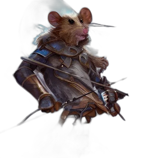 animal, jacket, staff, weapon, concept art, fantasy art, photorealistic, 3d render transparent PNG cut-out