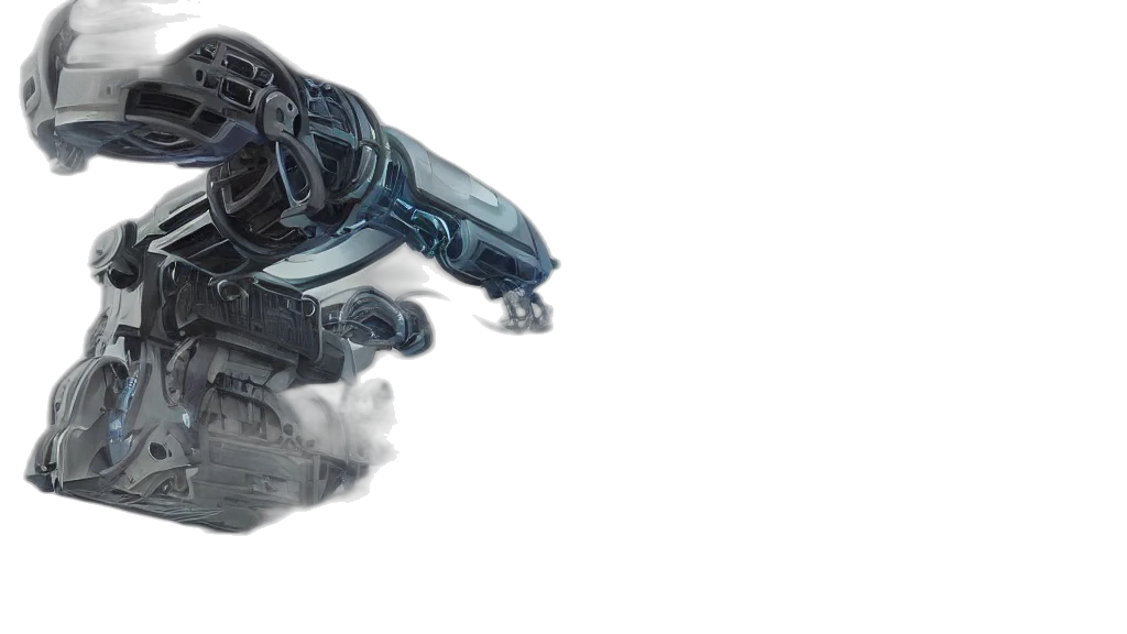 robot, weapon, dragon, sword, concept art, fantasy art, 3d render, cyberpunk transparent PNG cut-out