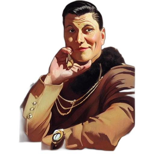 face, jacket, staff, jewelry transparent PNG cut-out