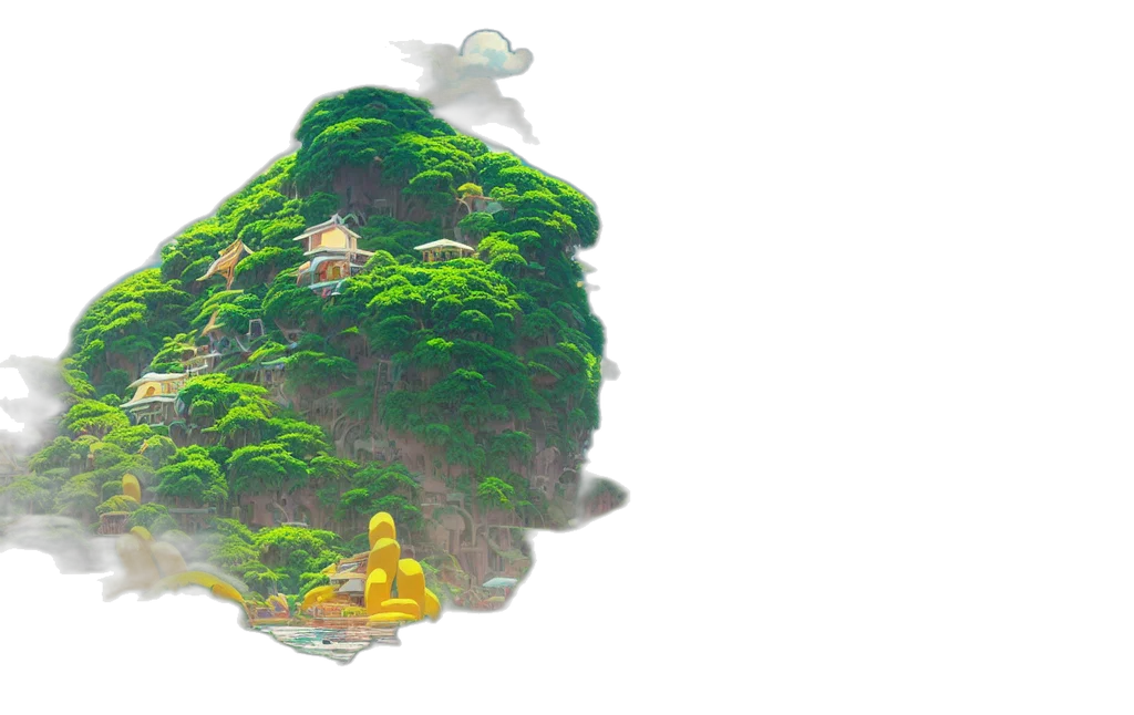 crown, tree, mask, creature transparent PNG cut-out