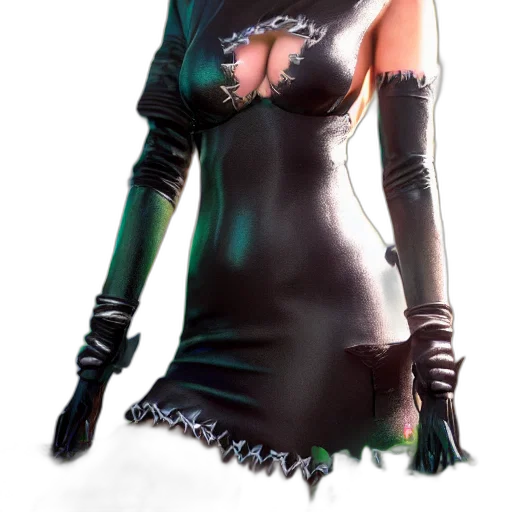 dress, mask, staff, robot, 3d render, cyberpunk, concept art, fantasy art transparent PNG cut-out