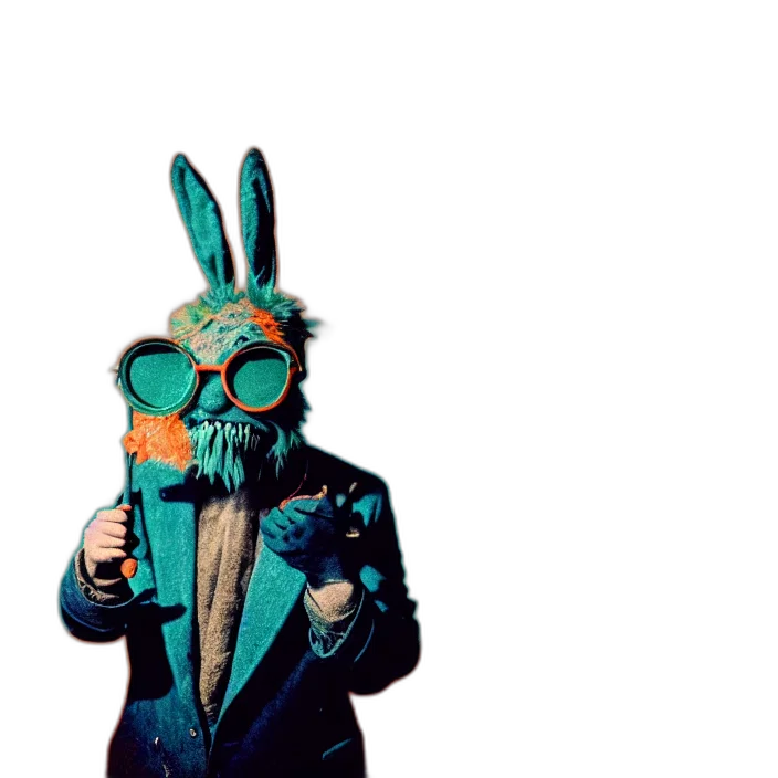 mask, jacket, robot, animal, concept art, pixel art, 3d render, cyberpunk transparent PNG cut-out