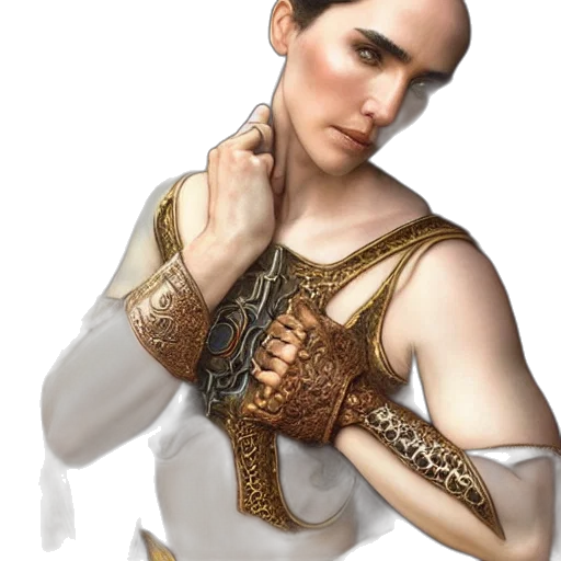 jewelry, staff, dress, fantasy art, photorealistic, concept art, 3d render, golden transparent PNG cut-out