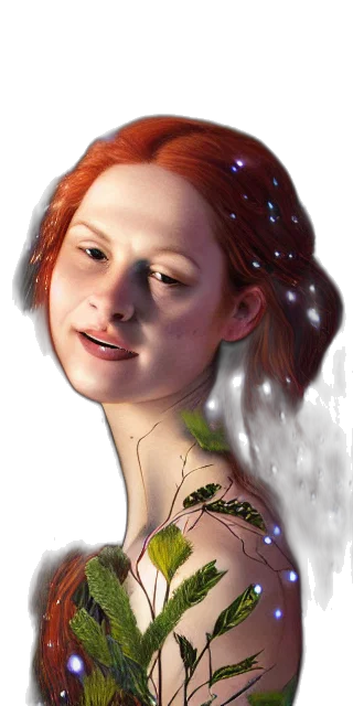 face, jewelry, crown, photorealistic, fantasy art, concept art, 3d render, underwater transparent PNG cut-out
