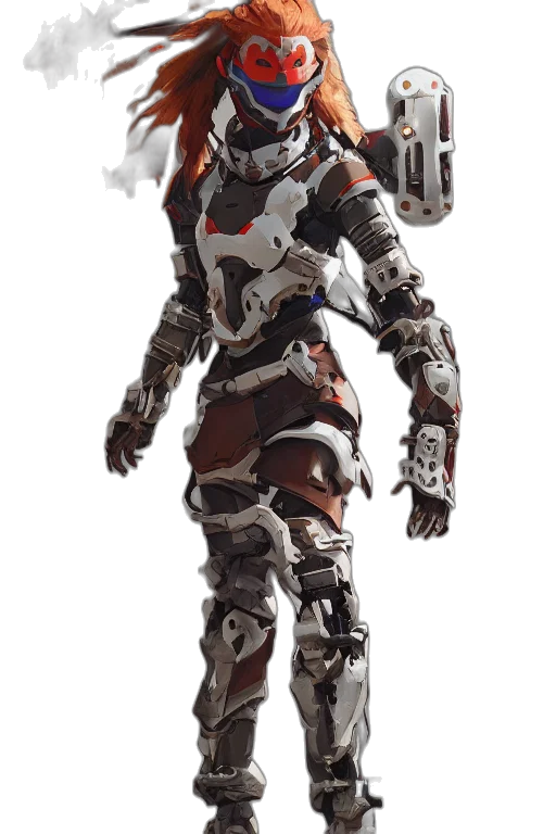 robot, weapon, concept art, cyberpunk transparent PNG cut-out