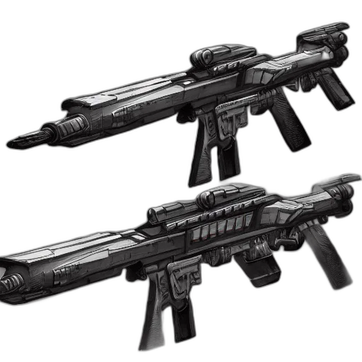 weapon, concept art, 3d render, cyberpunk transparent PNG cut-out