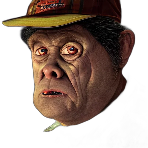 face, hat, creature, staff transparent PNG cut-out