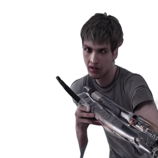 weapon, staff, 3d render, cyberpunk transparent PNG cut-out