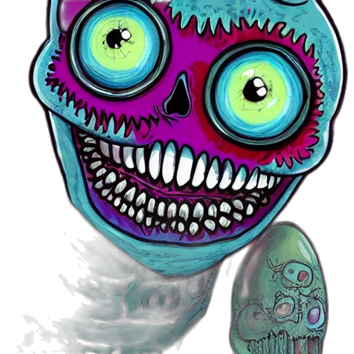 mask, creature, face, robot, concept art, comic book art, cartoon, watercolor transparent PNG cut-out