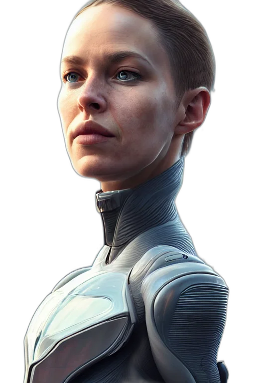 robot, face, jacket, staff transparent PNG cut-out