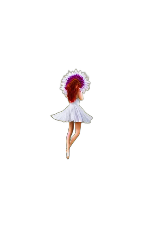 dress, staff, flower, crown transparent PNG cut-out