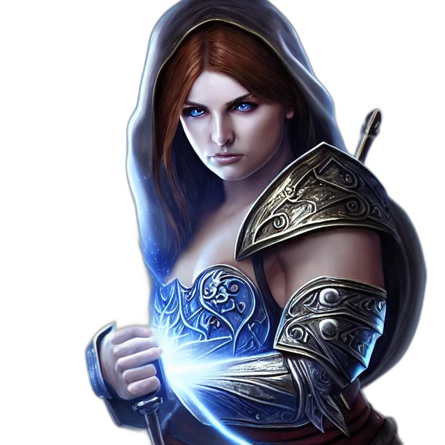 staff, sword, fantasy art, concept art, photorealistic, comic book art, cleric, warrior transparent PNG cut-out