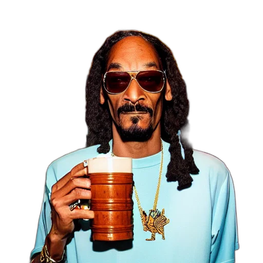 jacket, animal, staff, bottle, snoop, dogg, trader, vic transparent PNG cut-out