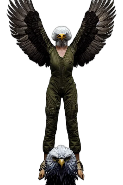 jacket, animal, creature, staff, 3d render, concept art, cartoon, pixel art transparent PNG cut-out