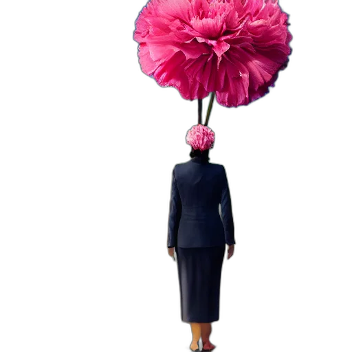 umbrella, hat, staff, flower, concept art, 3d render, giant, carnation transparent PNG cut-out