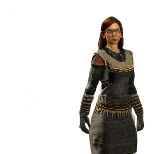 staff, dress, concept art, 3d render transparent PNG cut-out