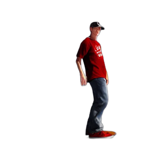 staff, shoes, hat, 3d render, concept art, photorealistic, pixel art, red transparent PNG cut-out