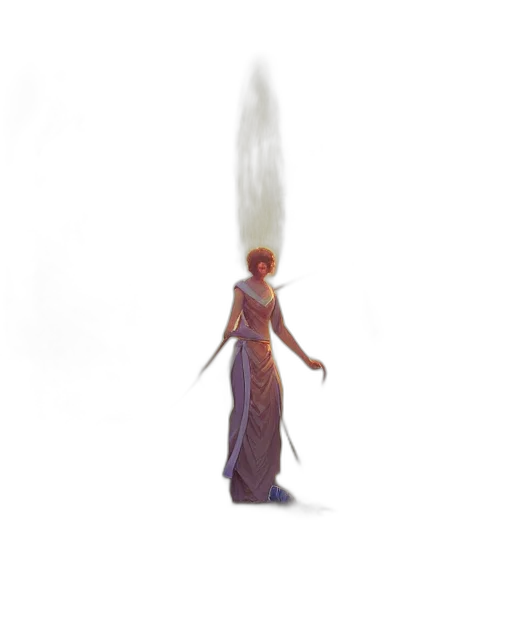 dress, staff, sword, creature transparent PNG cut-out