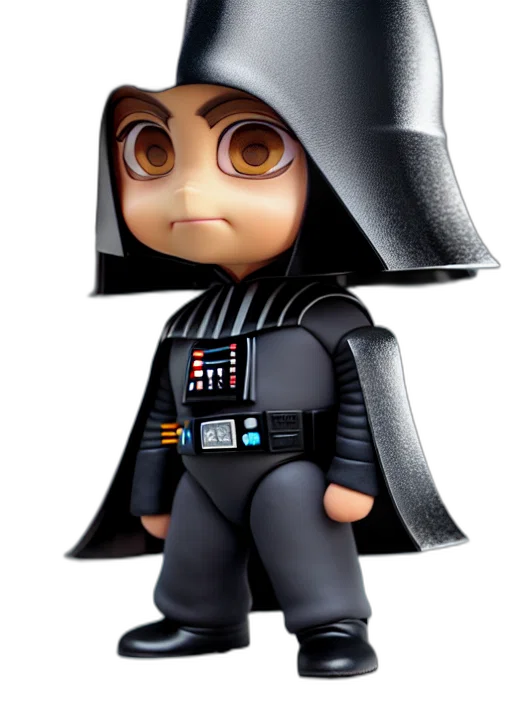 concept art, 3d render, darth, vader, nendoroid, croods, movie, style transparent PNG cut-out