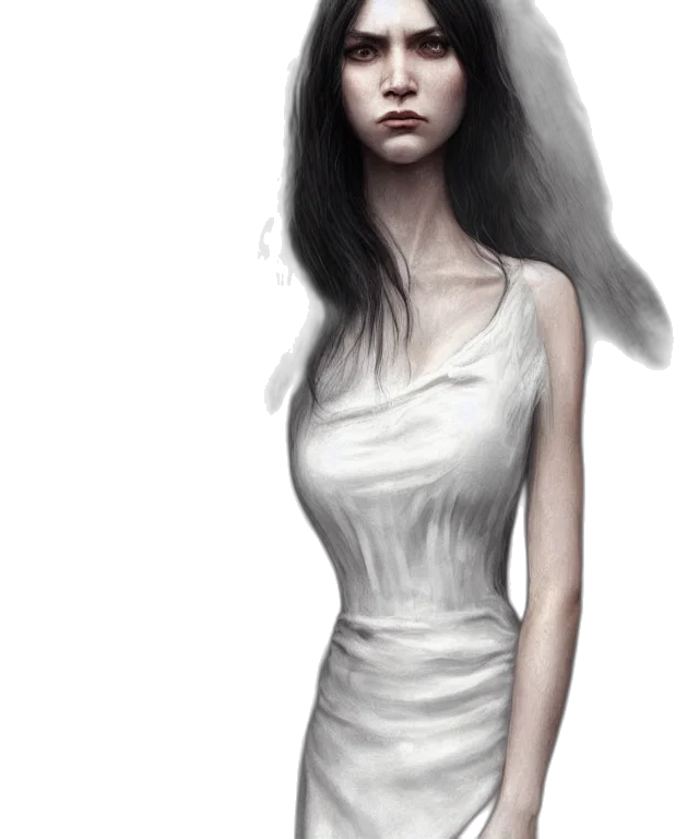 dress, face, hair, jewelry transparent PNG cut-out