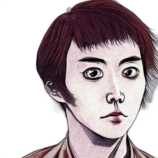 face, jacket, robot, creature transparent PNG cut-out