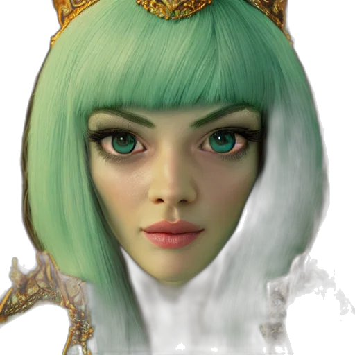 crown, face, mask, jewelry, fantasy art, concept art, photorealistic, 3d render transparent PNG cut-out