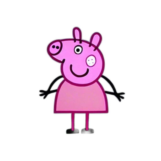 animal, dress, creature, cartoon, concept art, pixel art, 3d render, peppa transparent PNG cut-out