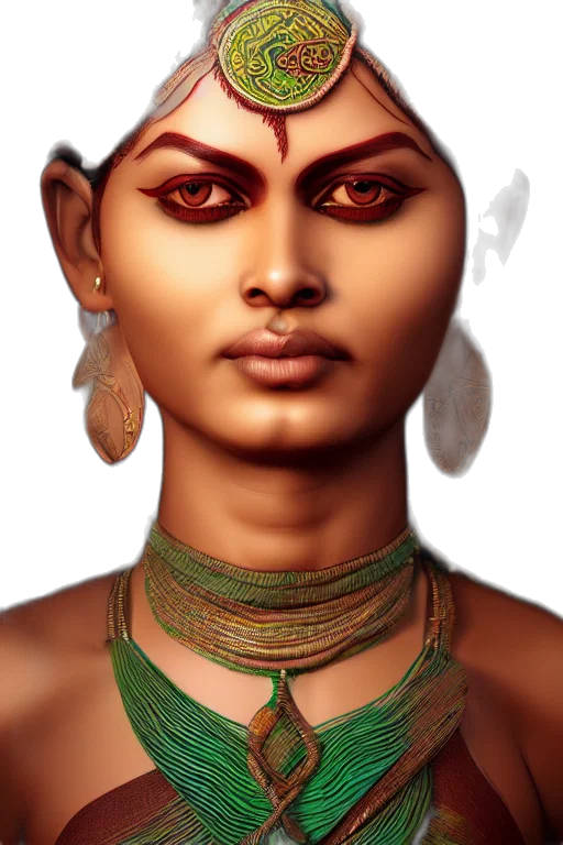 face, jewelry, staff, mask transparent PNG cut-out