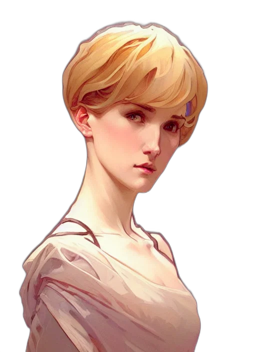 face, dress, crown, staff transparent PNG cut-out