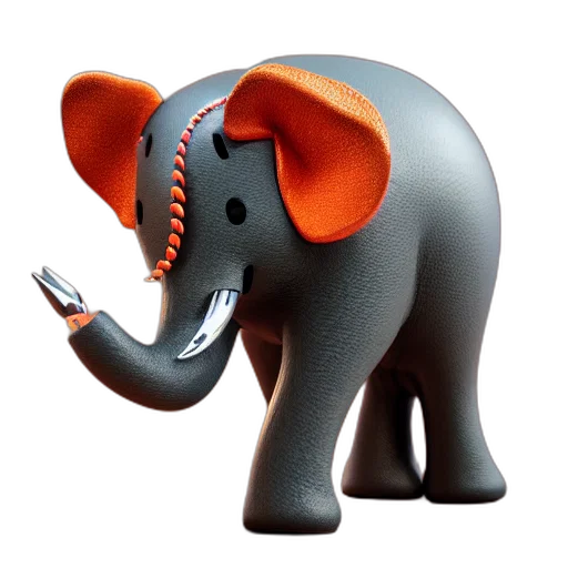 animal, 3d render, concept art, pink transparent PNG cut-out