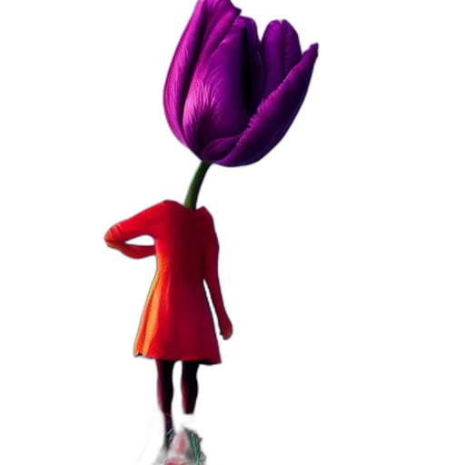 flower, dress, staff, jacket transparent PNG cut-out